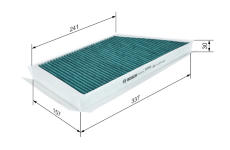 Filter vnútorného priestoru BOSCH 0 986 628 535