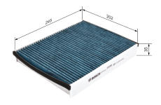 Filtr, vzduch v interiéru BOSCH 0 986 628 538