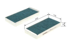 Filtr, vzduch v interiéru BOSCH 0 986 628 544