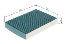 Filter vnútorného priestoru BOSCH 0 986 628 546