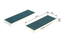 Filter vnútorného priestoru BOSCH 0 986 628 547