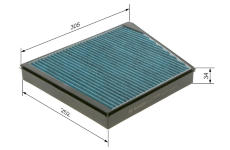 Filtr, vzduch v interiéru BOSCH 0 986 628 549