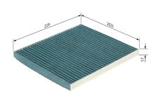 Filter vnútorného priestoru BOSCH 0 986 628 556