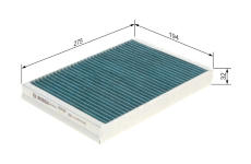 Filter vnútorného priestoru BOSCH 0 986 628 561
