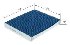 Filter vnútorného priestoru BOSCH 0 986 628 593