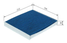 Filtr, vzduch v interiéru BOSCH 0 986 628 623