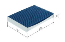 Filtr, vzduch v interiéru BOSCH 0 986 628 637