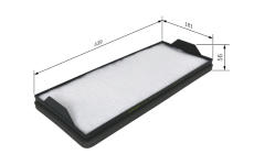 Filtr, vzduch v interiéru BOSCH 1 987 431 155