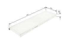 Filtr, vzduch v interiéru BOSCH 1 987 431 188