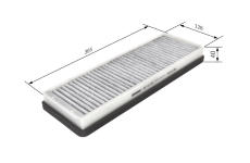 Filtr, vzduch v interiéru BOSCH 1 987 431 454