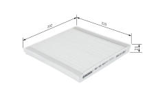 Filtr, vzduch v interiéru BOSCH 1 987 432 063