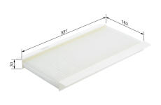 Filtr, vzduch v interiéru BOSCH 1 987 432 076