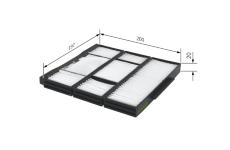 Filter vnútorného priestoru BOSCH 1 987 432 155