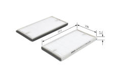 Filtr, vzduch v interiéru BOSCH 1 987 432 156