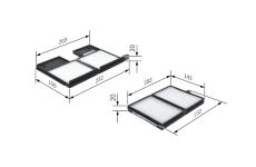 Filtr, vzduch v interiéru BOSCH 1 987 432 159