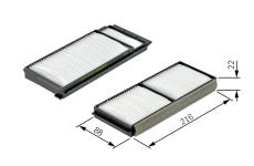 Filtr, vzduch v interiéru BOSCH 1 987 432 163