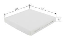 Filtr, vzduch v interiéru BOSCH 1 987 432 166