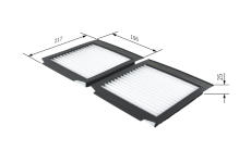 Filtr, vzduch v interiéru BOSCH 1 987 432 169