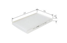 Filtr, vzduch v interiéru BOSCH 1 987 432 183