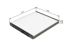 Filtr, vzduch v interiéru BOSCH 1 987 432 241