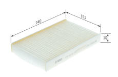 Filtr, vzduch v interiéru BOSCH 1 987 432 247