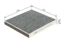 Filtr, vzduch v interiéru BOSCH 1 987 432 319