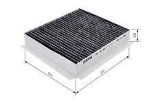 Filtr, vzduch v interiéru BOSCH 1 987 432 364