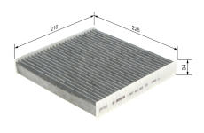 Filtr, vzduch v interiéru BOSCH 1 987 432 383