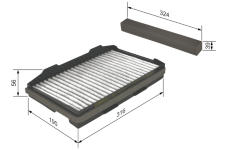 Filtr, vzduch v interiéru BOSCH 1 987 432 401