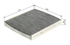 Filtr, vzduch v interiéru Bosch 1987432433
