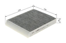 Filtr, vzduch v interiéru BOSCH 1 987 432 469