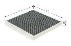 Filtr, vzduch v interiéru Bosch 1987432499