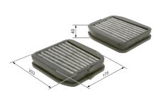 Filtr, vzduch v interiéru BOSCH 1 987 432 512