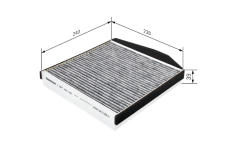 Filtr, vzduch v interiéru BOSCH 1 987 432 531