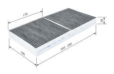 Filtr, vzduch v interiéru BOSCH 1 987 432 571