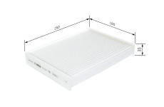 Filtr, vzduch v interiéru BOSCH 1 987 435 010