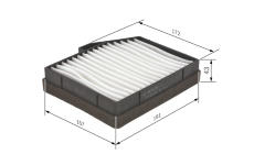 Filtr, vzduch v interiéru BOSCH 1 987 435 020