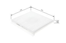 Filtr, vzduch v interiéru BOSCH 1 987 435 059