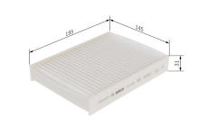 Filtr, vzduch v interiéru BOSCH 1 987 435 066