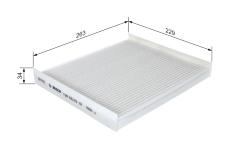 Filtr, vzduch v interiéru BOSCH 1 987 435 078