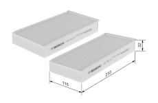 Filtr, vzduch v interiéru BOSCH 1 987 435 110