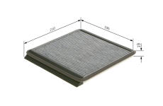 Filtr, vzduch v interiéru BOSCH 1 987 435 533