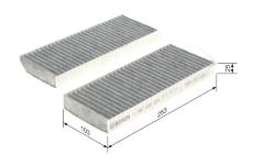 Filtr, vzduch v interiéru BOSCH 1 987 435 534