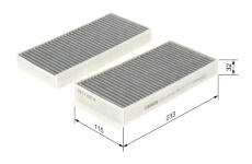 Filtr, vzduch v interiéru BOSCH 1 987 435 538