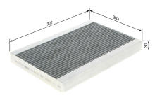 Filter vnútorného priestoru BOSCH 1 987 435 543