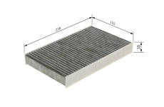 Filtr, vzduch v interiéru BOSCH 1 987 435 574