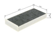 Filtr, vzduch v interiéru Bosch 1987435582