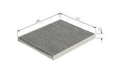 Filtr, vzduch v interiéru BOSCH 1 987 435 583