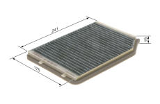 Filtr, vzduch v interiéru BOSCH 1 987 435 594