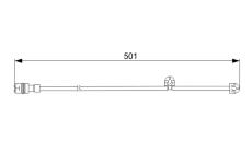 Vystrazny kontakt, opotrebeni oblozeni BOSCH 1 987 473 061